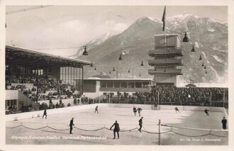 Ansichtskarte "Olympia-Kunsteis-Stadion Garmisch- Partenkirchen"