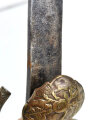 Jagdlicher Hirschfänger, aus Teilen zusammengestelltes Stück. Die Klinge vermutlich vor 1850- Gesamtlänge 55cm
