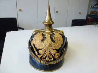 Pickelhaube für Offiziere Preußen, unberührtes Stück