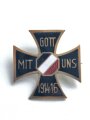 1.Weltkrieg, patriotische Brosche "Gott mit uns 1914 16" Höhe 22mm