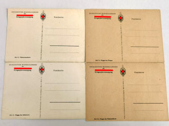 4 Stück Postkarten vom "Kriegsopfer Wandkalender de N.S. Kriegsopferversorgung"