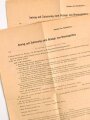 2 Stück Anträge auf Zulassung zum Bezuge von Brennspiritus, Blanko, nach 1940