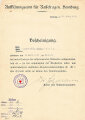 Auklärungsamt für Rassefragen, Bescheinigung: arisch im Sinne des Beamtengesetzes,  Hamburg 1934, eigenhändige Unterschrift Leiter des Aufklärungsamts