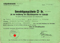 Luftgaukommando: Berechtigungsschein für die Vorführung mit Schmalfilmgeräten der Luftwaffe, A4, Dienststelle Nürnberg von 1940