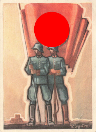 Ansichtskarte "Tag der Deutschen Polizei 1941" leicht geknickt
