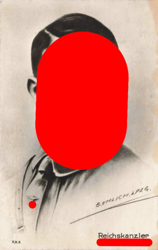 Ansichtskarte "Der Führer" fleckig
