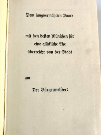 Adolf Hitler " Mein Kampf" Kriegsausgabe / Hochzeitsausgabe  der Gemeinde Edenkoben in der Pfalz. Sehr guter Zustand, mit Schutzhülle