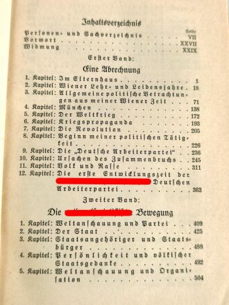 Adolf Hitler " Mein Kampf" blaue Ganzleinenausgabe von 1940. Widmung der Industrie - und Handelskammer Koblenz von 1941