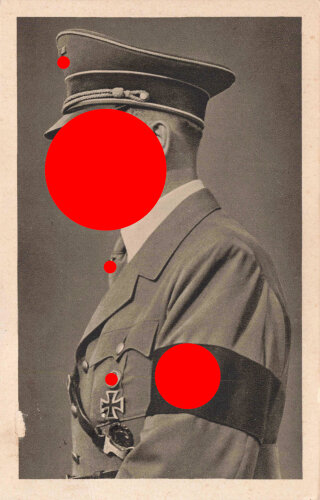 Ansichtskarte "Der Führer" Klebereste