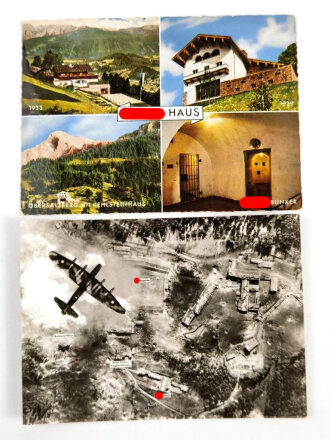 Deutschland nach 1945, 2 Ansichtskarten "Obersalzberg"