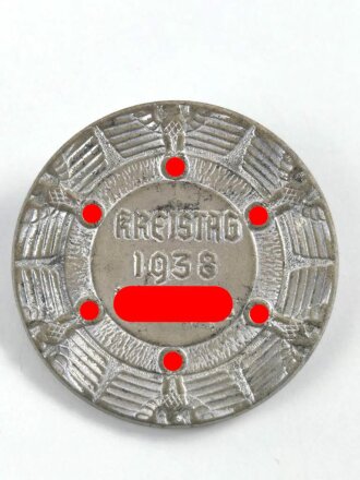 Leichtmetallabzeichen, Kreistag 1938 der NSDAP, Durchmesser 36 mm