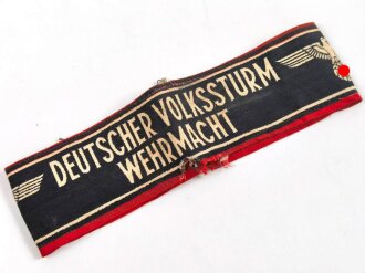 Armbinde "Deutscher Volkssturm Wehrmacht" getragenes Stück