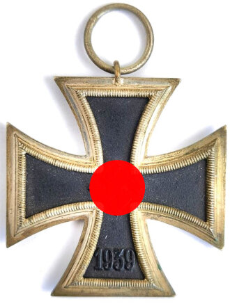 Eisernes Kreuz 2. Klasse 1939 ohne Hersteller, Hakenkreuz mit vollständiger Schwärzung