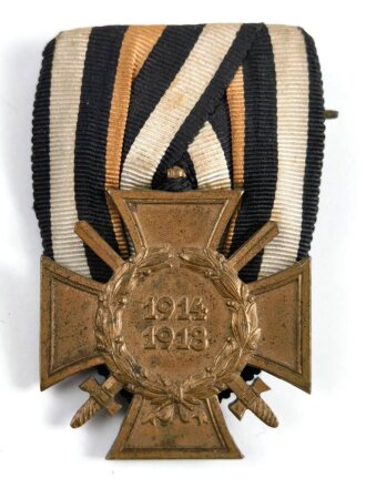 Ehrenkreuz für Frontkämpfer an Enzelspange, mit Hersteller 7 R.V. Pforzheim