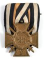 Ehrenkreuz für Frontkämpfer an Enzelspange, mit Hersteller 7 R.V. Pforzheim