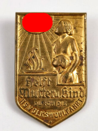 Blechabzeichen Mutter u. Kind Gau-Parteitag der NS Volkswohlfahrt Gau Ost-Hannover Juni 1934