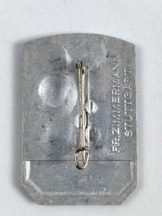 Leichtmetallabzeichen "Gautag der NSDAP Stuttgart 1937 " mit Hersteller Fr. Zimmermann, Stuttgart