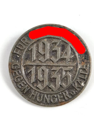 Blechabzeichen, Für Adolf Hitler, gegen Hunger und Kälte 1934/1935