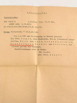 Papiere eines Angehörigen der RAD Abteilung K1/62, dann Angehöriger Aufklärungsabteilung 3 Afrika ( Besitzzeugnis Panzerkampfabzeichen) vermisst im Mittelmeer 1942