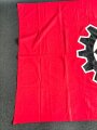 Deutsche Arbeitsfront Fahne, dreiteilig, 125 x 195cm, sehr guter Zustand