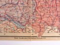 Deutschland nach 1945, Karte "Deutschland, Westliche Hälfte", Maße: 84 x 60 cm, leicht defekt