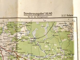 Landkarte Wehrmacht, Übersichtskarte Mitteleuropa...