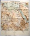 Karte "Der Afrikanische Kriegsschauplatz", Maße: 105,5 x 88 cm, stark gebraucht und geknickt