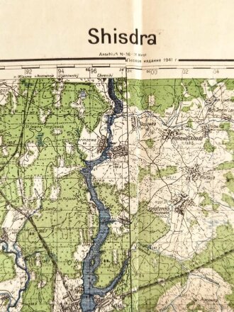 Übersichtskarte Russland - Shisdra, datiert 1942,...