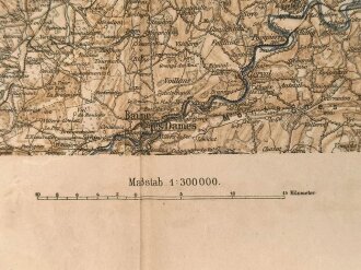 1.Weltkrieg Landkarte Metz-Beltfort, Frankreich,...