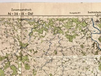 Russland Zusammendruck N-36-IX-Ost - Suchinitschi, datiert 1942, Maße: 89 x 69,5 cm , gebraucht