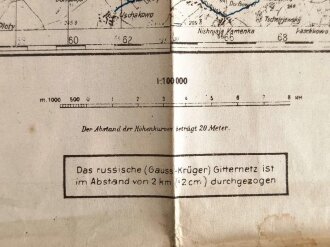 Russland Zusammendruck N-36-IX-Ost - Suchinitschi, datiert 1942, Maße: 89 x 69,5 cm , gebraucht