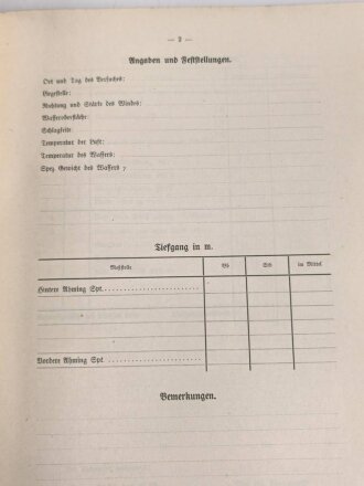 M.Dv.Nr. 147 "Allgemeine Baubestimmungen 1 Nr. 18 - Vorschrift für den Tiefgangsnachweis" datiert 1939, DIN A4