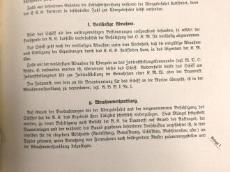 Kriegsmarine, M.Dv.Nr. 147 "Allgemeine Baubestimmungen 1 Nr. 21 - Vorschrift für die Abnahmekommission" datiert 1939, DIN A4