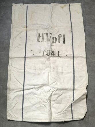Grosser Sack für Heeresverpflegung datiert 1941, gebrauchtes Stück, ungereinigt