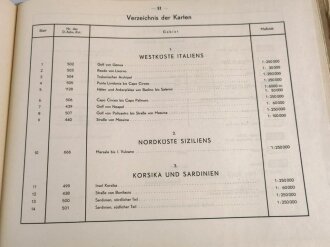 Kriegsmarine "Karten der Bodenbeschaffenheit des westlichen Mittelmeeres, 2. Mappe , datiert 1944, komplett