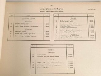 Kriegsmarine "Atlas der Bodenbeschaffenheit des Meeres", Westküste Irlands und Shetland Inseln, Island und Färöer, Großformat