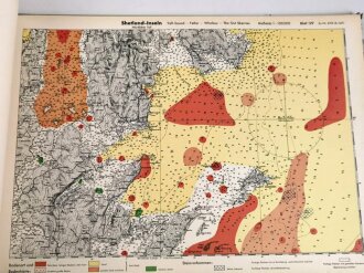 Kriegsmarine "Atlas der Bodenbeschaffenheit des Meeres", Westküste Irlands und Shetland Inseln, Island und Färöer, Großformat