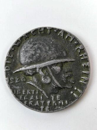 Koloniale Besatzungstruppen im Rheinland 1919–1930, medaille " Die schwarze Schande" Durchmesser 54mm. Vermutlich Nachguss aus Blei