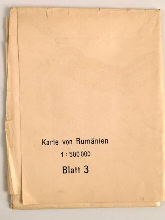 Übersichtskarte von Rumänien Blatt III, Maße: 70 x 76 cm , gebraucht