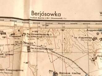 Russland Karte Nr. L-36-IV Berjosowka, datiert 1940,...