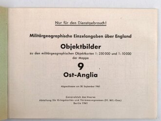 Militärgeographische Einzelangaben über England, Objektbilder, 9 Ost- Anglia, datiert 1941, 30 Seiten