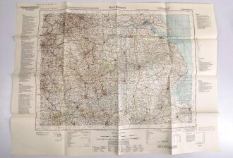 Militärgeographische Objektkarte von England, Nr. 6 Nord Midlands, datiert 1941, Maße: 74 x 99 cm