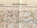 Militärgeographische Objektkarte von England, Nr. 6 Nord Midlands, datiert 1941, Maße: 74 x 99 cm