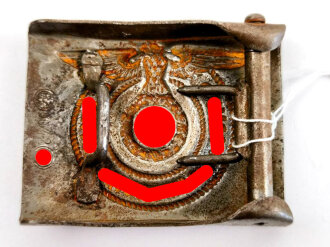 Waffen SS, Koppelschloss für Mannschaften aus Eisen. Hersteller 36/42, eingedrückt