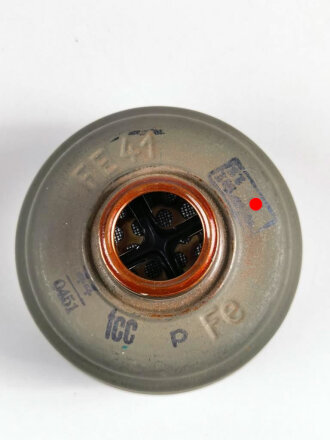 Gasmaskenfilter Wehrmacht "Filtereinsatz 41 FE41" datiert 1944. Sehr guter Zustand