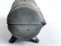 1.Weltkrieg, patriotische Spardose in Form einer Granate " Unsere Brummer" Gesamtlänge 12,5cm