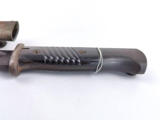 Seitengewehr M84/98 für K98 der Wehrmacht. Nummergleiches Stück von Carl Eickhorn Solingen 1940