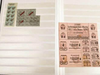 Umfangreiche Sammlung Bezugsmarken 1.Weltkrieg bis 20iger Jahre