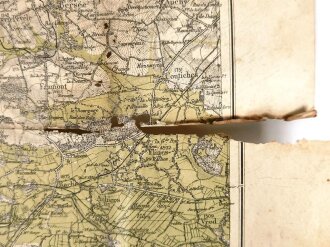 1.Weltkrieg, Landkarte "Arras", Frankreich, Maße: 72 x 88 cm, stark gebraucht