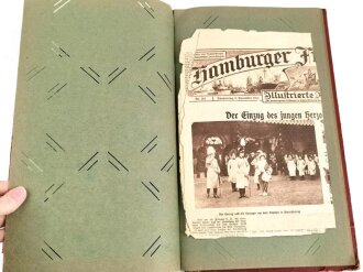 Kaiserreich und 1.Weltkrieg, Ansichtkartenalbum mit 184 Stück Karten das Kaiserhaus betreffend. Jeweils in gutem Zustand, das Album selbst defekt